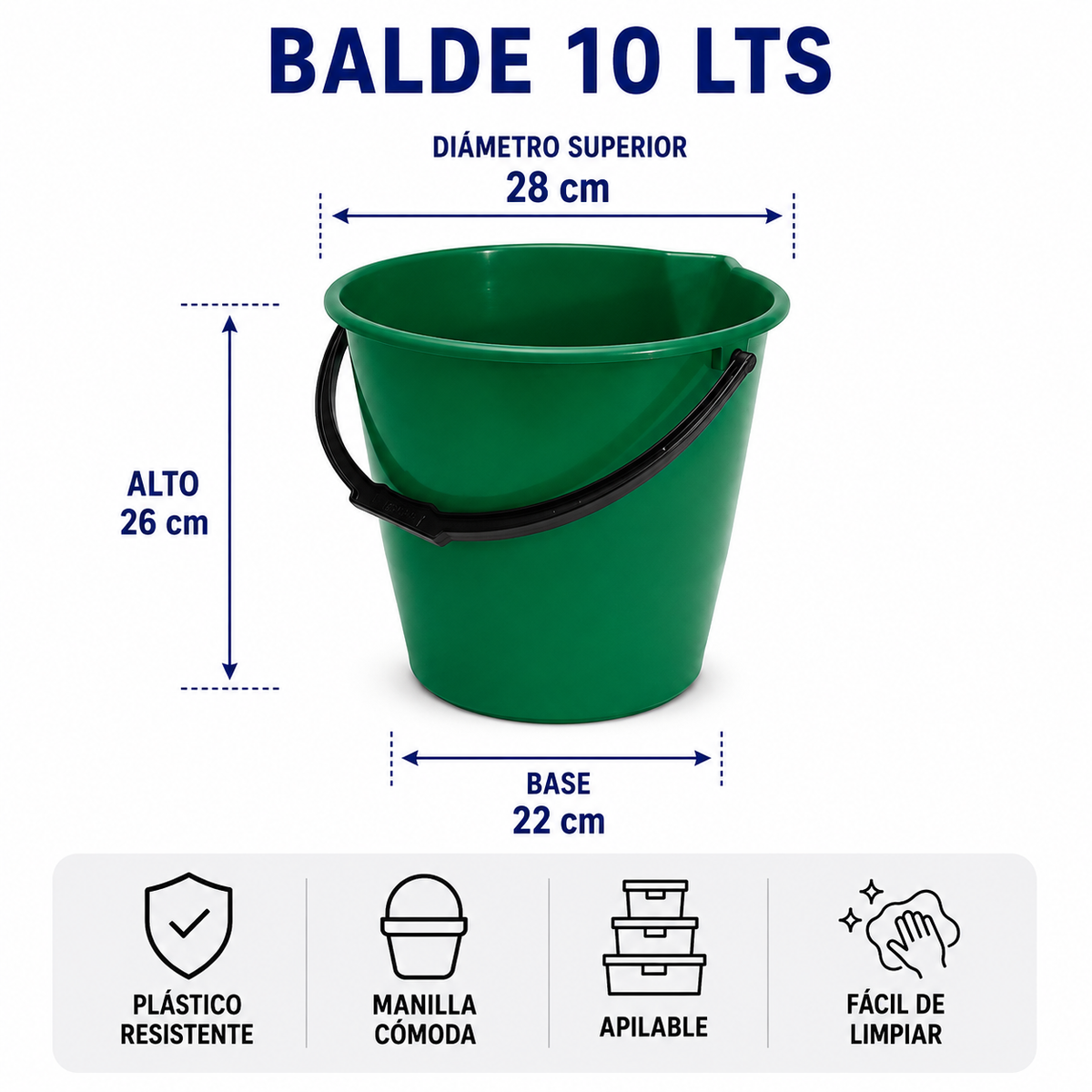Balde 10 Lts Con Vertedor