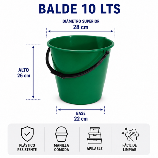 Balde 10 Lts Con Vertedor