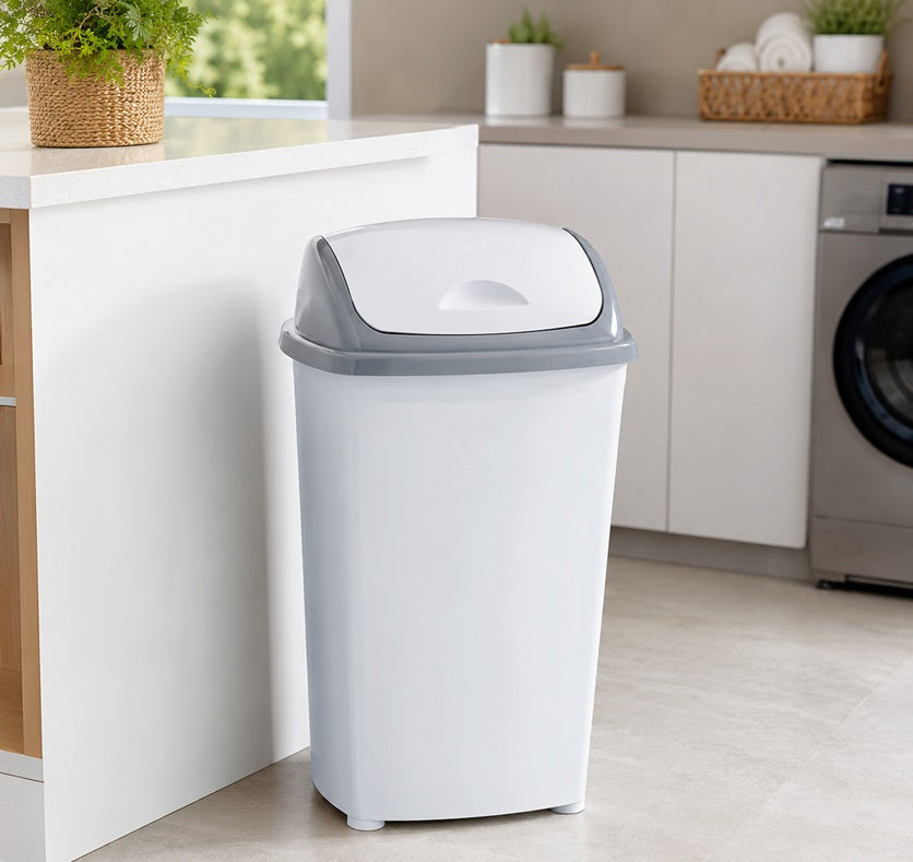 Basurero Plástico 60 L con Tapa Vaivén