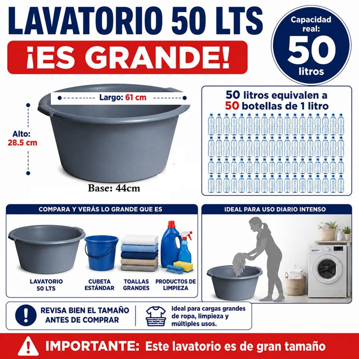 Lavatorio Plástico 50 L