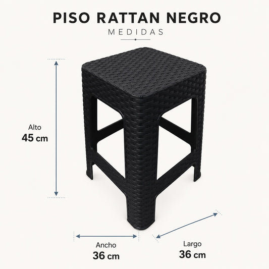 Piso Ratán Negro