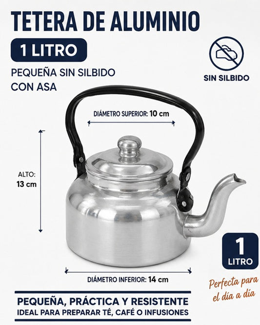 Tetera de Aluminio 1 L con Asa